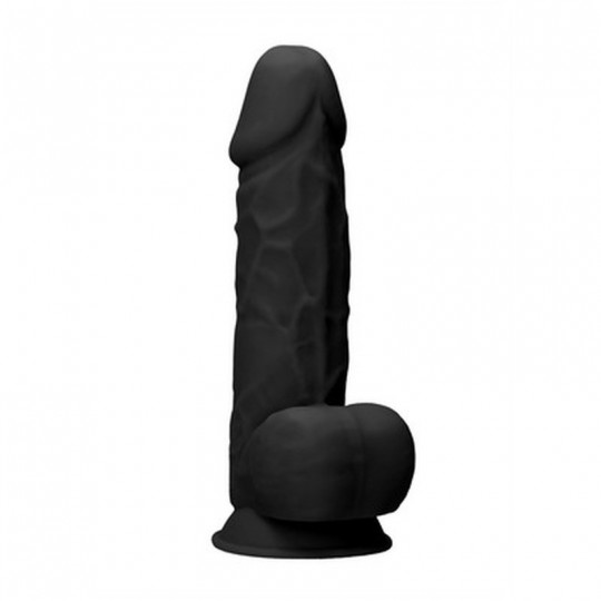 SILICONE DILDO WITH BALLS - 9 / 21,6 CM