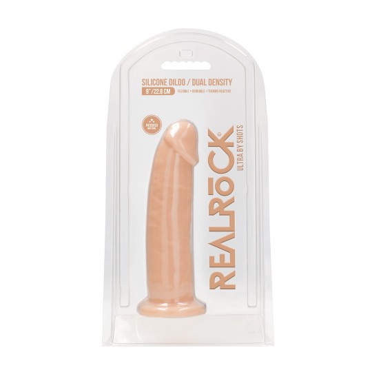 SILICONE DILDO WITHOUT BALLS - 9 / 23 CM