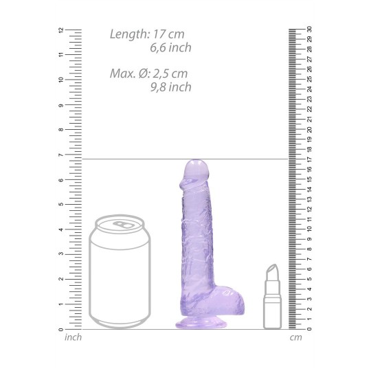 REALISTIC DILDO WITH BALLS - 6 / 15 CM