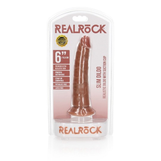 SLIM REALISTIC DILDO WITH SUCTION CUP - 6 / 15,5 CM