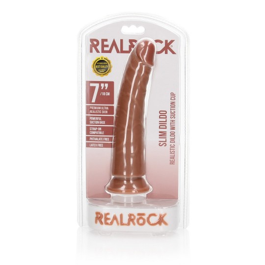 SLIM REALISTIC DILDO WITH SUCTION CUP - 7 / 18 CM