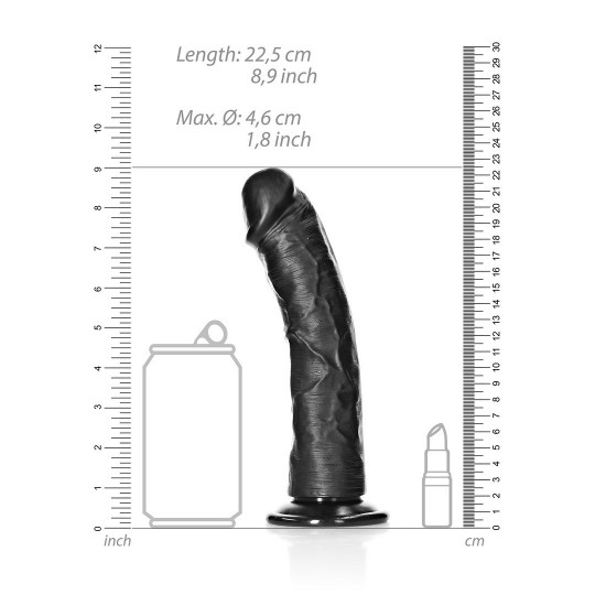 CURVED REALISTIC DILDO WITH SUCTION CUP - 8 / 20,5 CM