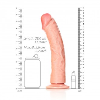 CURVED REALISTIC DILDO WITH SUCTION CUP - 10 / 25,5 CM