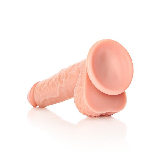 STRAIGHT REALISTIC DILDO WITH BALLS AND SUCTION CUP - 8 / 20,5 CM