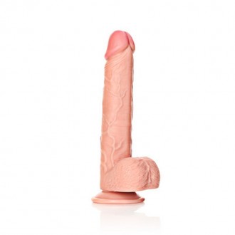 STRAIGHT REALISTIC DILDO WITH BALLS AND SUCTION CUP - 11 / 28 CM