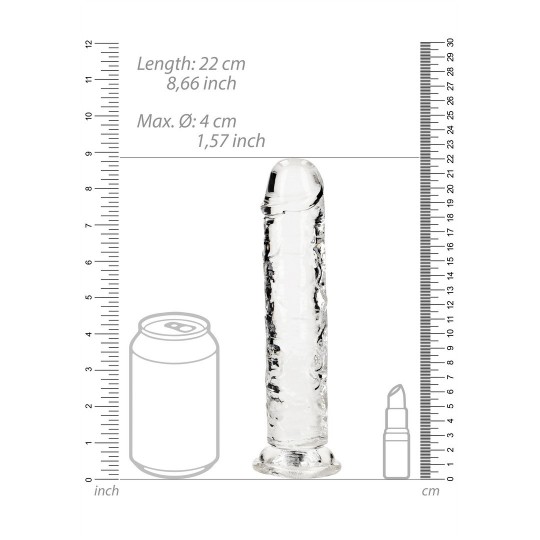 STRAIGHT REALISTIC DILDO WITH SUCTION CUP - 8&#039; / 20