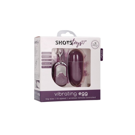 VIBRATING EGG WITH 10 SPEEDS AND REMOTE CONTROL - L - PURPLE