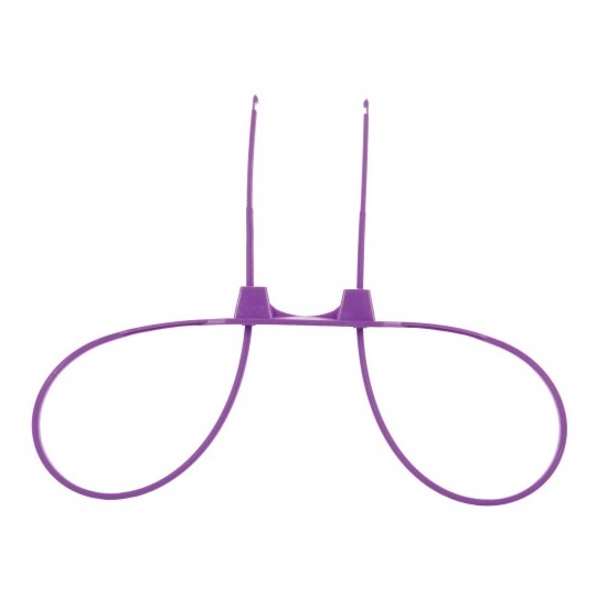 DISPOSABLE OUCH! ZIP TIE CUFFS PURPLE