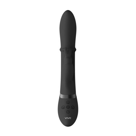 HALO - RING RABBIT VIBRATOR - BLACK