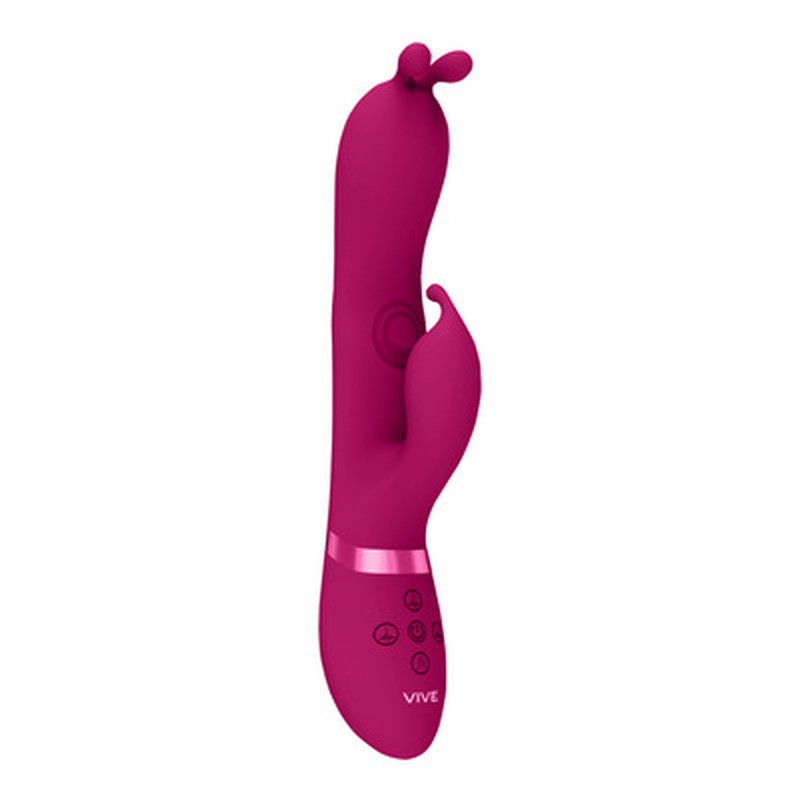 GADA - VIBRATING BUNNY EAR G-SPOT RABBIT WITH PULSE WAVE SHAFT