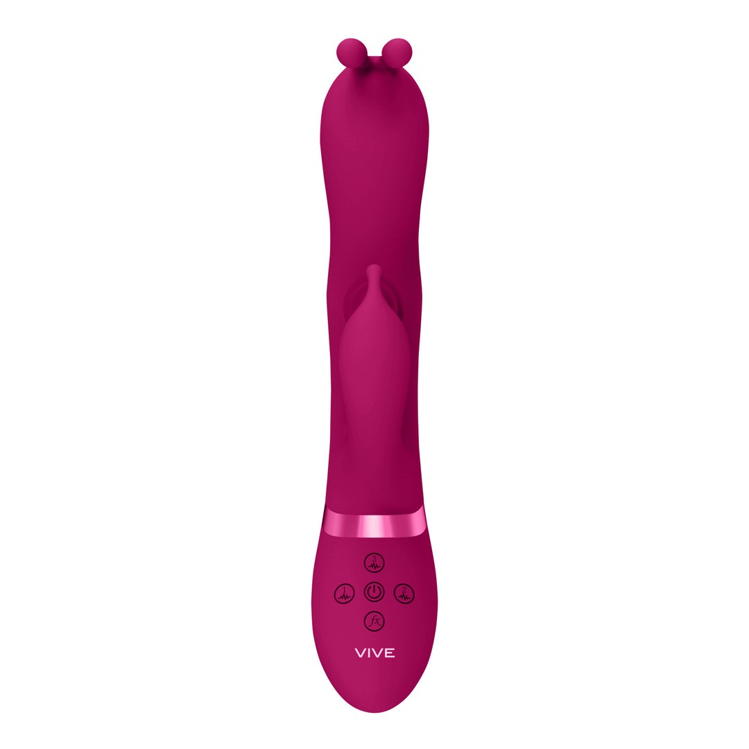 GADA - VIBRATING BUNNY EAR G-SPOT RABBIT WITH PULSE WAVE SHAFT