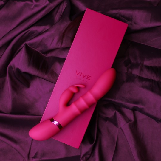 SORA - UP  DOWN STIMULATING RINGS, VIBRATING G-SPOT RABBIT - PINK