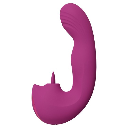 YUMI - TRIPLE MOTOR G-SPOT FINGER MOTION VIBRATOR AND FLICKERING TONGUE STIMULATOR - PINK