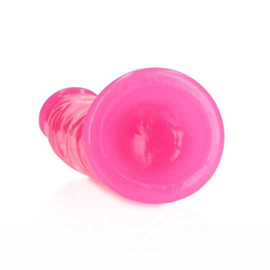 SLIM REALISTIC DILDO WITH SUCTION CUP - GLOW IN THE DARK - 6&#039; / 15,5 CM