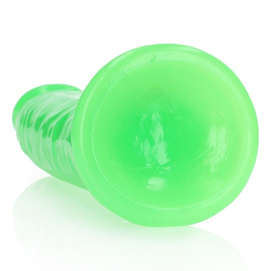 SLIM REALISTIC DILDO WITH SUCTION CUP - GLOW IN THE DARK - 9\&#039;\&#039; / 22,5 CM