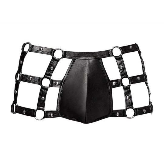 VULCAN - CUT OUT CAGE SHORT - BLACK