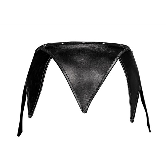 EROS - GLADIATOR KILT DESIGN WITH AN ATTACHED THONG - BLACK