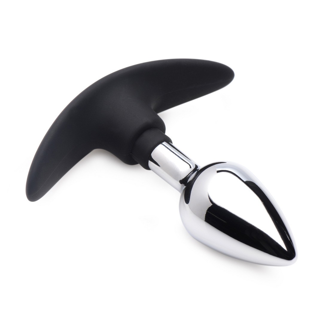 DARK INVADER - METAL AND SILICONE ANAL PLUG - SMALL