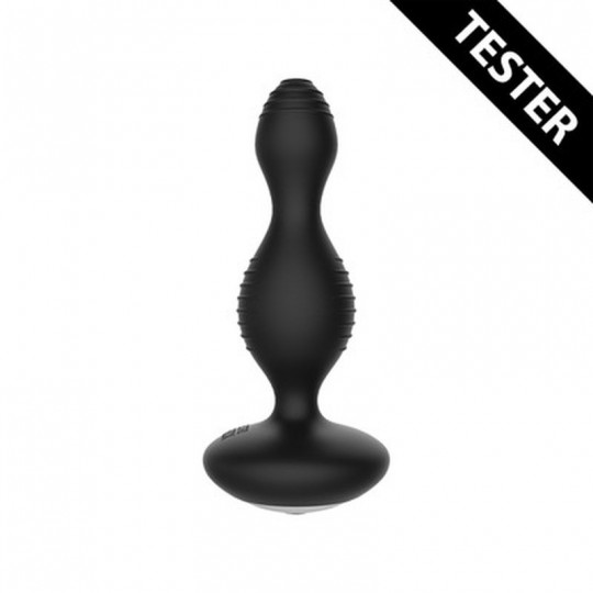 E-STIMULATION VIBRATING BUTTPLUG - BLACK - TESTER