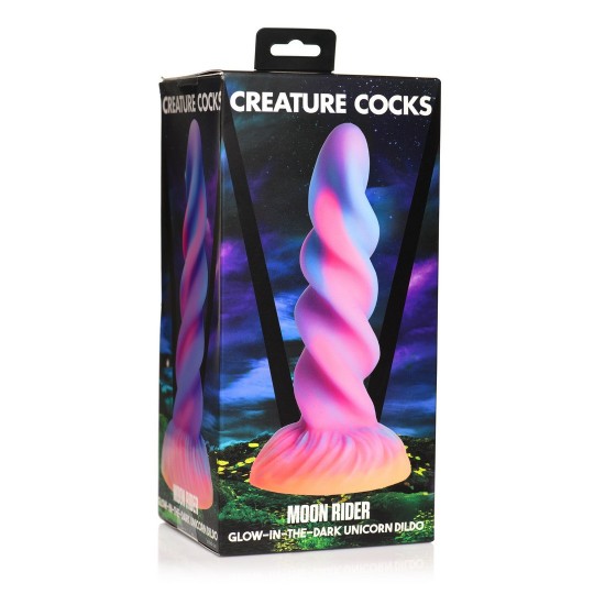 MOON RIDER - GLOW-IN-THE-DARK UNICORN DILDO