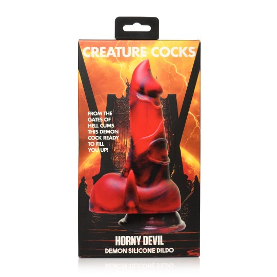 HORNY DEVIL - DEMON SILICONE DILDO - RED