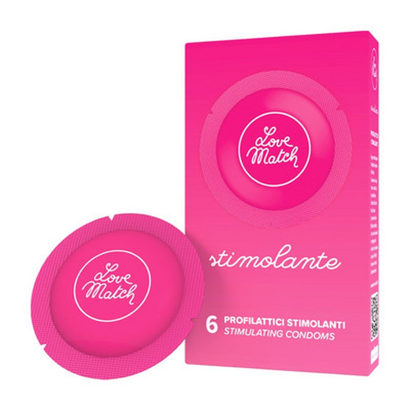 STIMOLANTE - RIBS AND DOTS CONDOMS - 6 PIECES