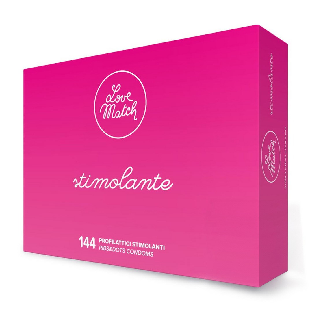 STIMOLANTE - RIBS AND DOTS CONDOMS - 144 PIECES