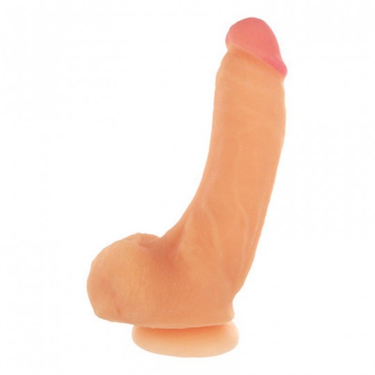 GIRTHY GEORGE DILDO WITH SUCTION CUP - 9 INCH - FLESH