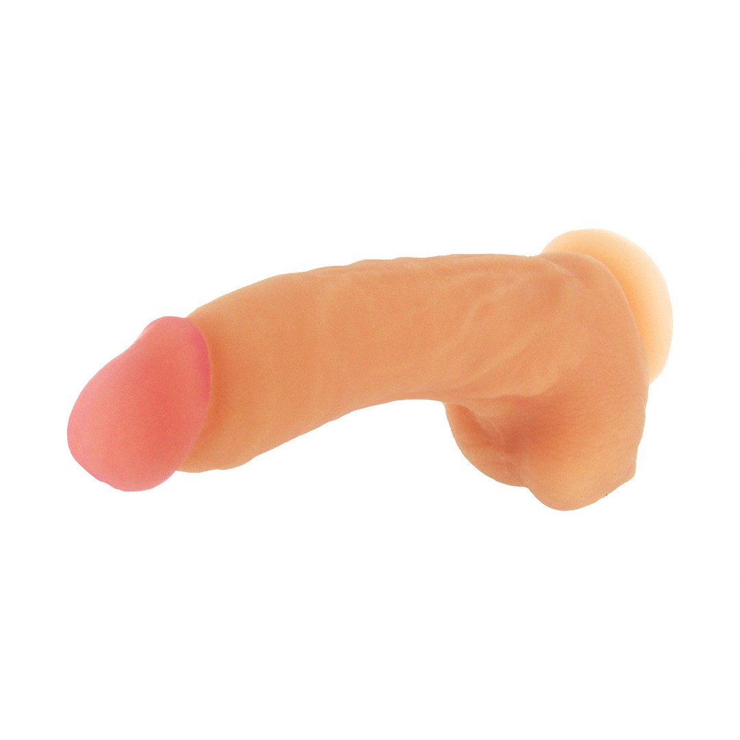 GIRTHY GEORGE DILDO WITH SUCTION CUP - 9 INCH - FLESH