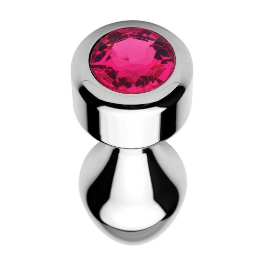 PINK GEMSTONE - WEIGHTED BASE ALUMINUM PLUG - LARGE