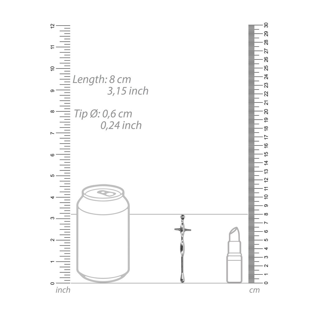 PENIS PLUG WITH RIBS - 0.2 / 6 MM