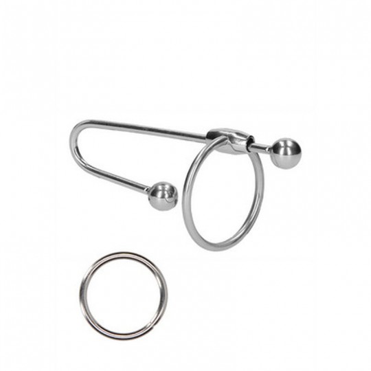 STAINLESS STEEL PENIS PLUG WITH BALL - 0.4 / 10 MM