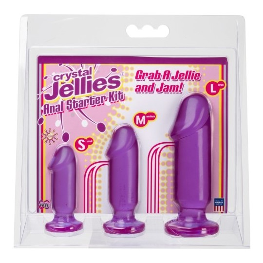 KIT CON PLUGS ANALES ANAL STARTER KIT MORADO