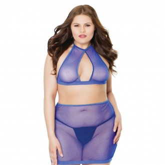 FISHNET TOP AND SKIRT - PLUS SIZE