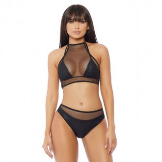 IMPULSE TOP AND PANTY - BLACK