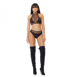 IMPULSE TOP AND PANTY - BLACK