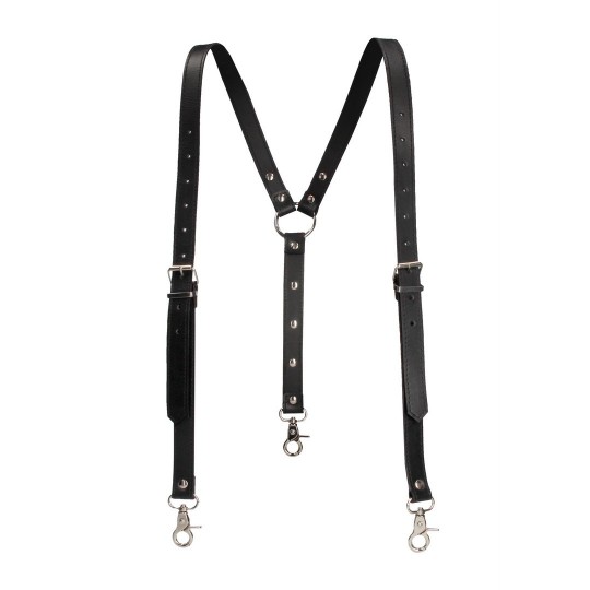 SPLIT LEATHER SUSPENDERS FOR MEN