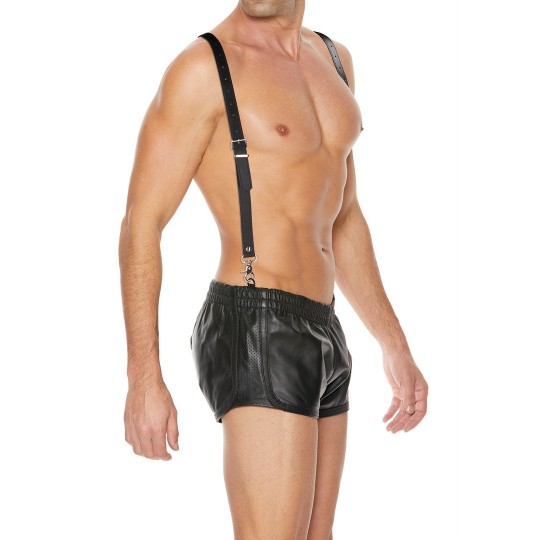 SPLIT LEATHER SUSPENDERS FOR MEN