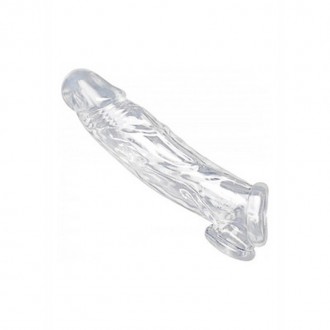 REALISTIC CLEAR PENIS SLEEVE AND BALL STRETCHER