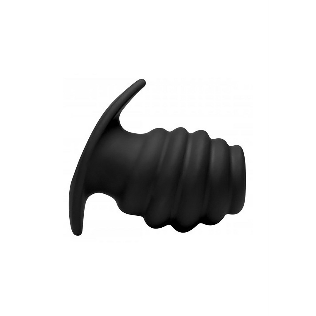 HIVE ASS TUNNEL - SILICONE RIBBED HOLLOW ANAL PLUG - LARGE