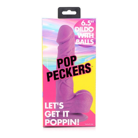 POP - DILDO WITH BALLS - 6.5 / 16.5 CM