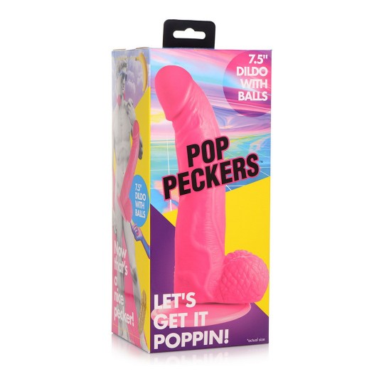 POP - DILDO WITH BALLS - 7.5 / 19 CM