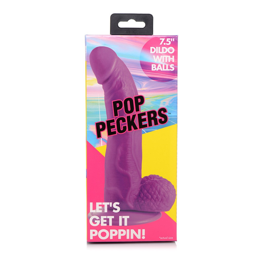 POP - DILDO WITH BALLS - 7.5 / 19 CM