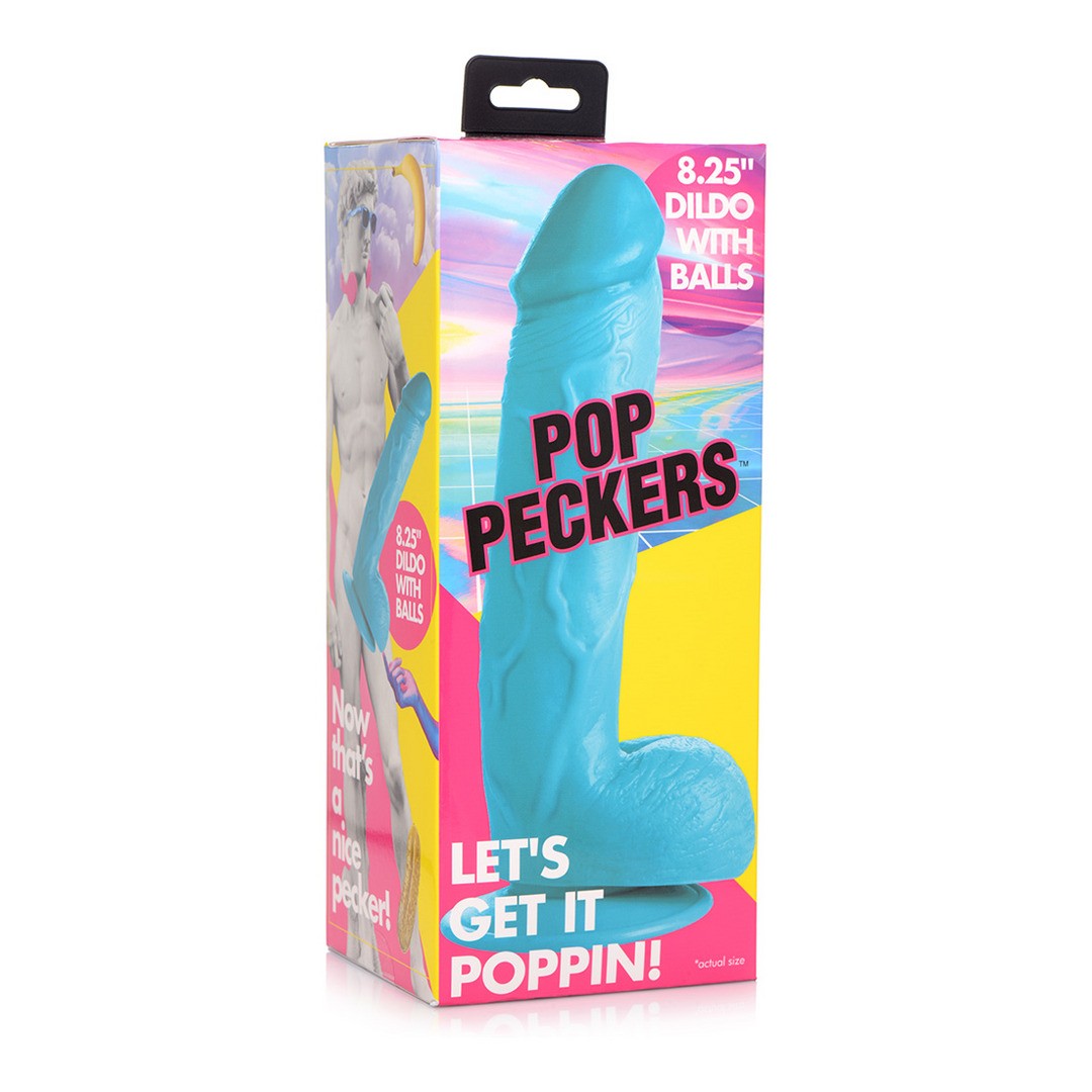 POP - DILDO WITH BALLS - 8.25 / 21 CM