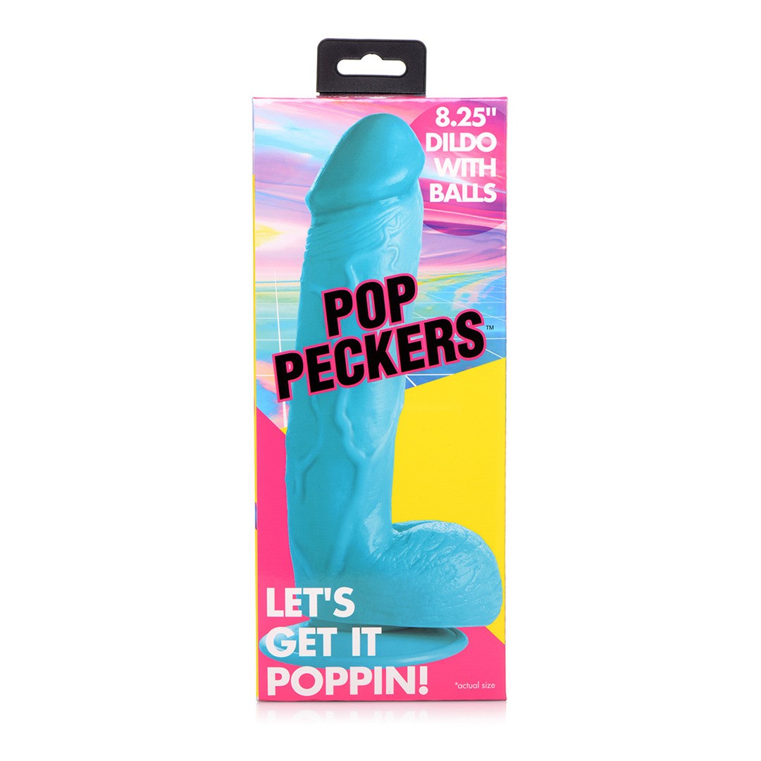 POP - DILDO WITH BALLS - 8.25 / 21 CM