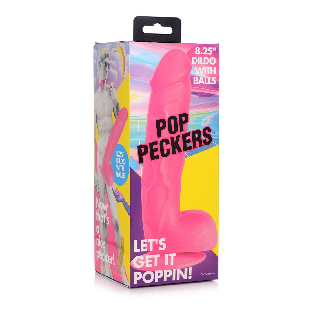 POP - DILDO WITH BALLS - 8.25 / 21 CM