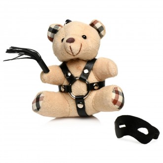 BDSM TEDDY BEAR KEYCHAIN - TAN