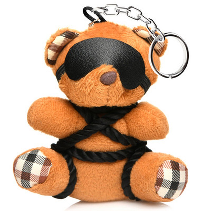 ROPE TEDDY BEAR KEYCHAIN - BROWN