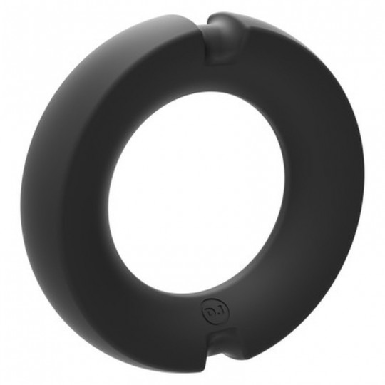 THE PARADOX - SILICONE/METAL COCK RING - 45MM - BLACK