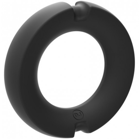 THE PARADOX - SILICONE/METAL COCK RING - 50MM - BLACK